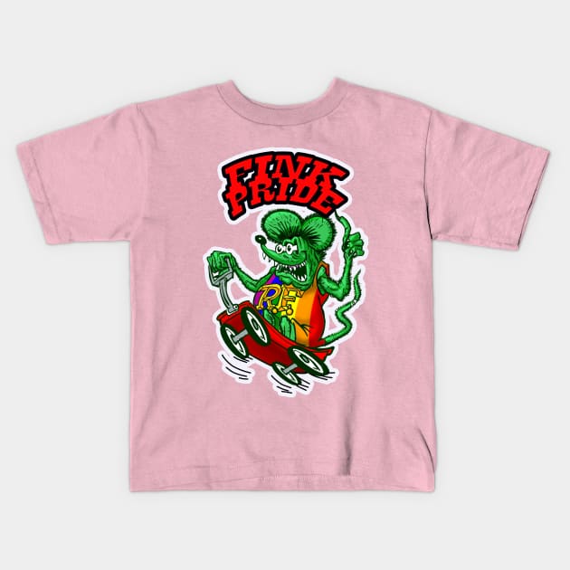 Rat Fink pride Kids T-Shirt by Biomek